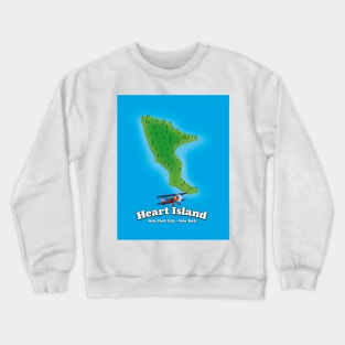 Hart Island New York New York map Crewneck Sweatshirt